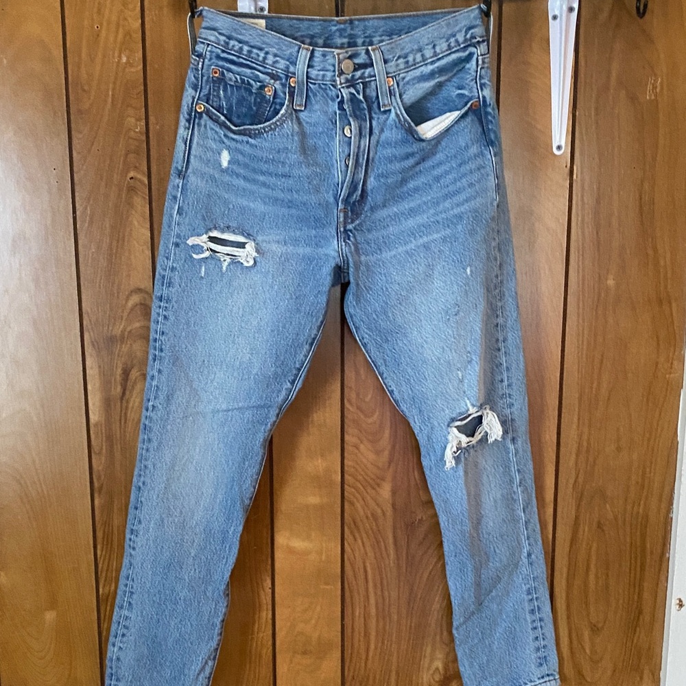 Levi's Classic Blue Distressed Jeans